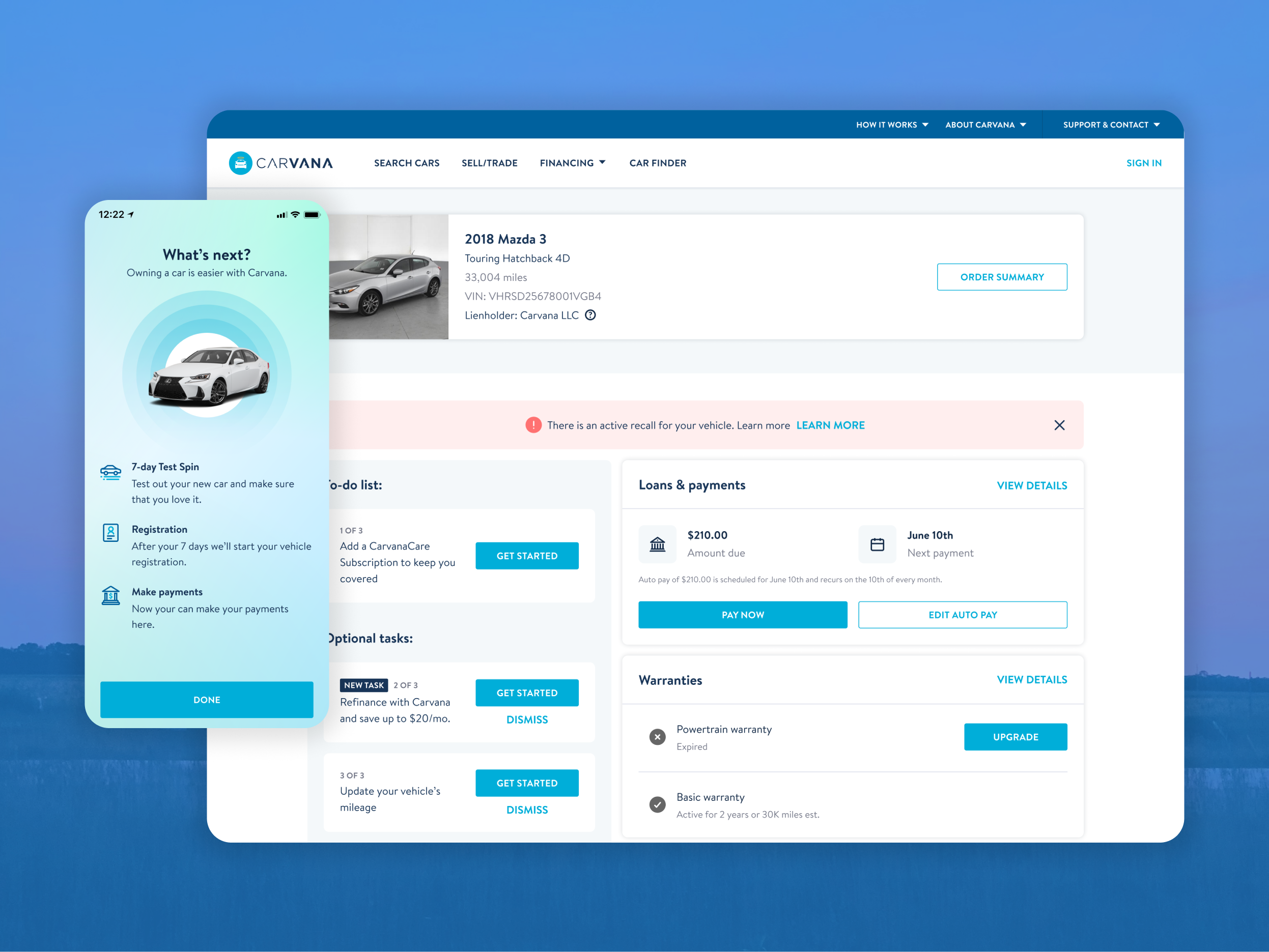 Desktop – Homepage – Carvana Dash