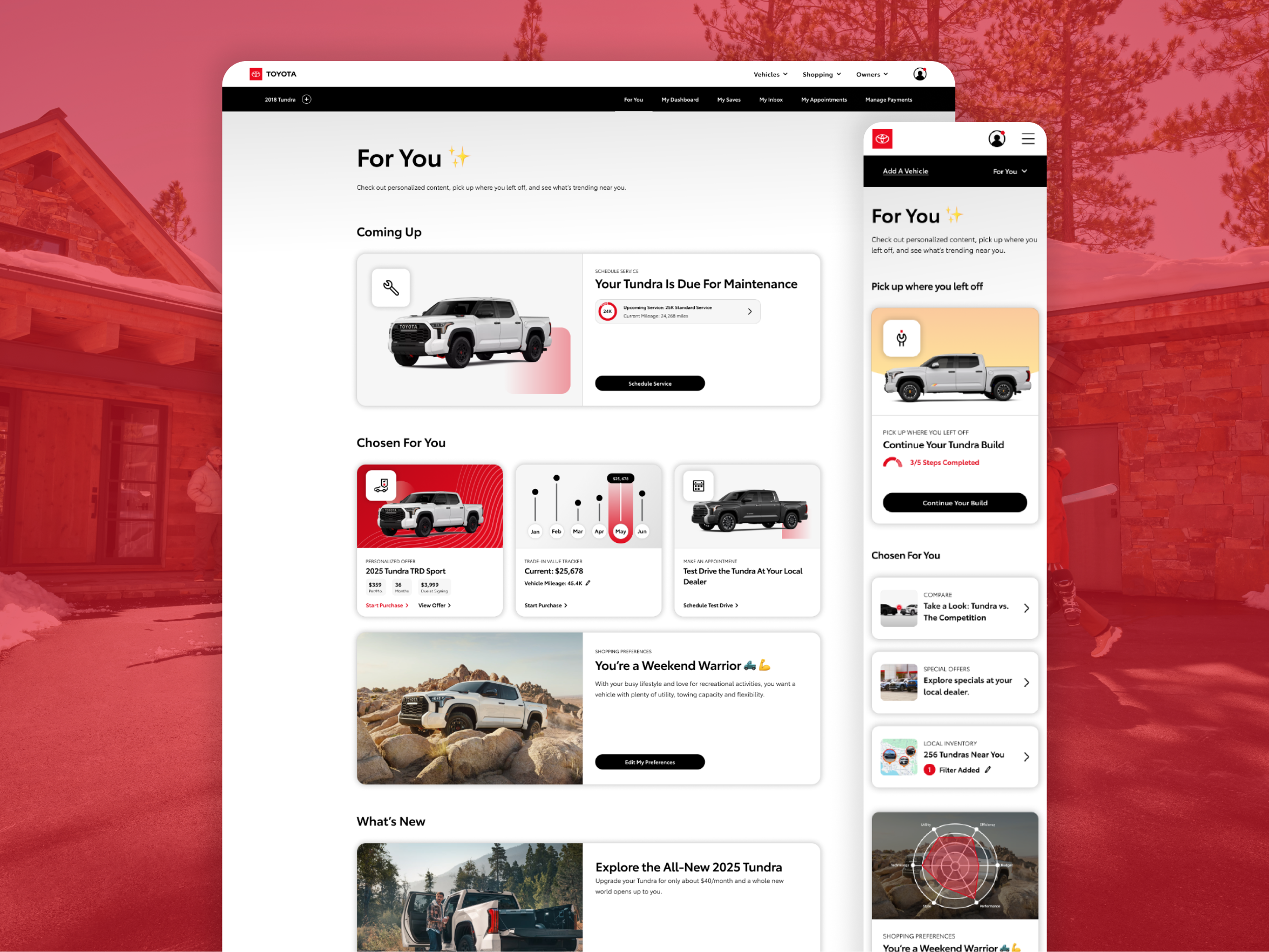 Desktop – Homepage – Toyota One App